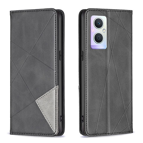 Coque Portefeuille Livre Cuir Etui Clapet B07F pour Oppo Reno8 Z 5G Noir