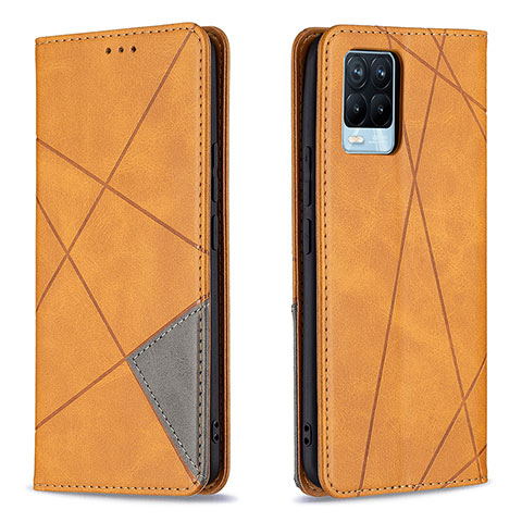 Coque Portefeuille Livre Cuir Etui Clapet B07F pour Realme 8 4G Brun Clair