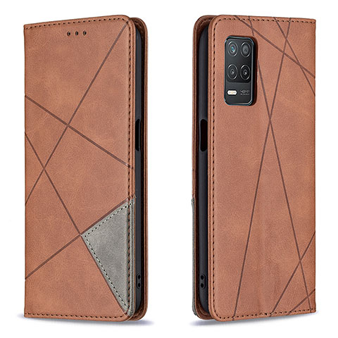 Coque Portefeuille Livre Cuir Etui Clapet B07F pour Realme 8 5G Marron