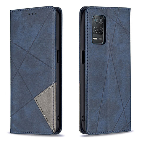 Coque Portefeuille Livre Cuir Etui Clapet B07F pour Realme 8s 5G Bleu