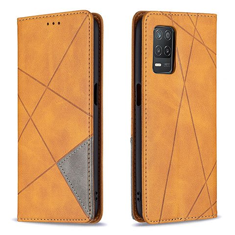 Coque Portefeuille Livre Cuir Etui Clapet B07F pour Realme 9 5G India Brun Clair