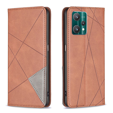 Coque Portefeuille Livre Cuir Etui Clapet B07F pour Realme 9 Pro 5G Marron