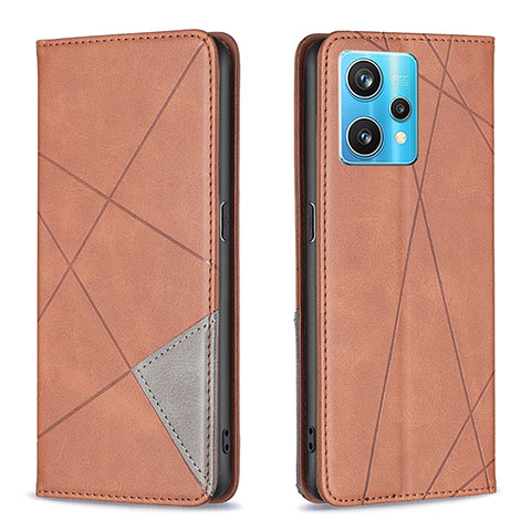 Coque Portefeuille Livre Cuir Etui Clapet B07F pour Realme 9 Pro+ Plus 5G Marron