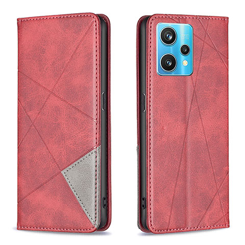 Coque Portefeuille Livre Cuir Etui Clapet B07F pour Realme 9 Pro+ Plus 5G Rouge