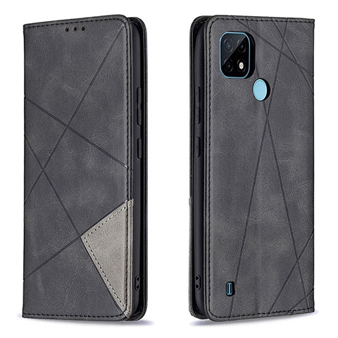 Coque Portefeuille Livre Cuir Etui Clapet B07F pour Realme C21 Noir