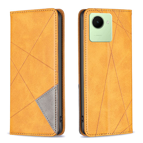 Coque Portefeuille Livre Cuir Etui Clapet B07F pour Realme C30s Brun Clair