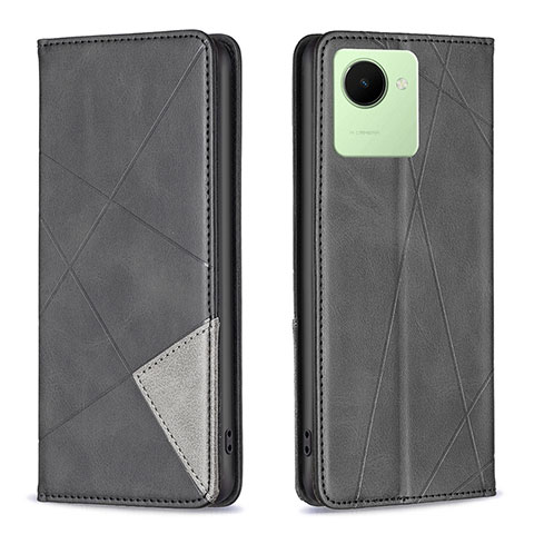 Coque Portefeuille Livre Cuir Etui Clapet B07F pour Realme C30s Noir