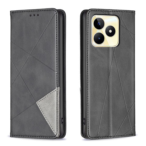 Coque Portefeuille Livre Cuir Etui Clapet B07F pour Realme C53 India Noir