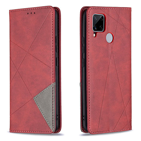 Coque Portefeuille Livre Cuir Etui Clapet B07F pour Realme Narzo 30A Rouge