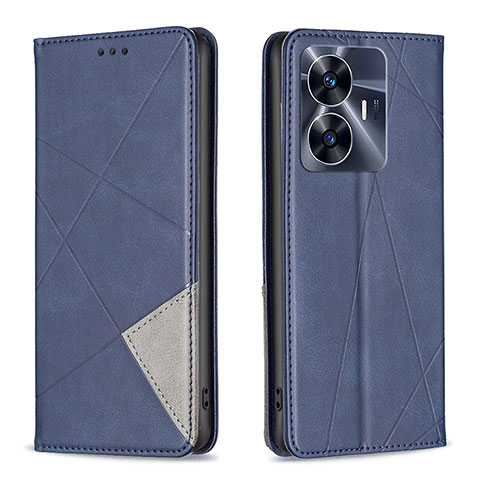 Coque Portefeuille Livre Cuir Etui Clapet B07F pour Realme Narzo N55 Bleu