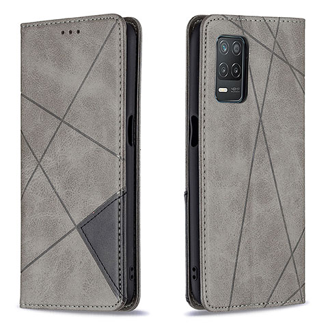 Coque Portefeuille Livre Cuir Etui Clapet B07F pour Realme Q3 5G Gris