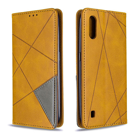 Coque Portefeuille Livre Cuir Etui Clapet B07F pour Samsung Galaxy A01 SM-A015 Brun Clair