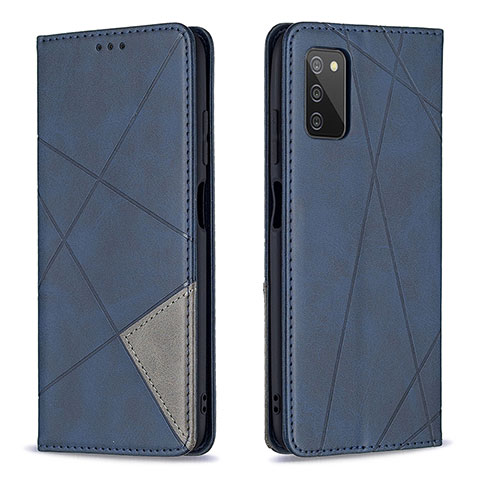 Coque Portefeuille Livre Cuir Etui Clapet B07F pour Samsung Galaxy A02s Bleu