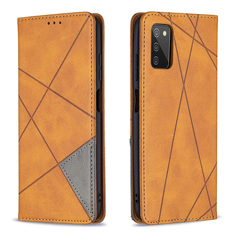 Coque Portefeuille Livre Cuir Etui Clapet B07F pour Samsung Galaxy A03s Brun Clair