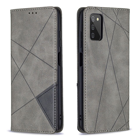 Coque Portefeuille Livre Cuir Etui Clapet B07F pour Samsung Galaxy A03s Gris