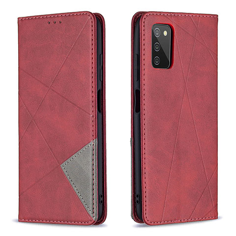 Coque Portefeuille Livre Cuir Etui Clapet B07F pour Samsung Galaxy A03s Rouge