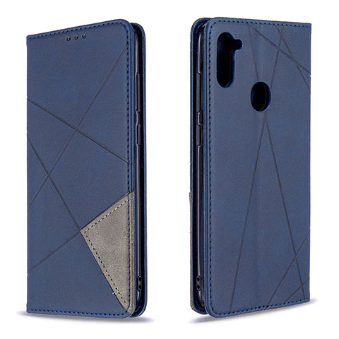 Coque Portefeuille Livre Cuir Etui Clapet B07F pour Samsung Galaxy A11 Bleu