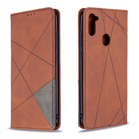 Coque Portefeuille Livre Cuir Etui Clapet B07F pour Samsung Galaxy A11 Marron