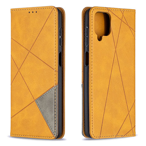 Coque Portefeuille Livre Cuir Etui Clapet B07F pour Samsung Galaxy A12 Nacho Brun Clair