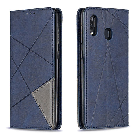 Coque Portefeuille Livre Cuir Etui Clapet B07F pour Samsung Galaxy A20 Bleu