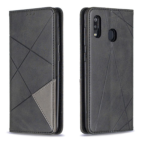 Coque Portefeuille Livre Cuir Etui Clapet B07F pour Samsung Galaxy A20 Noir