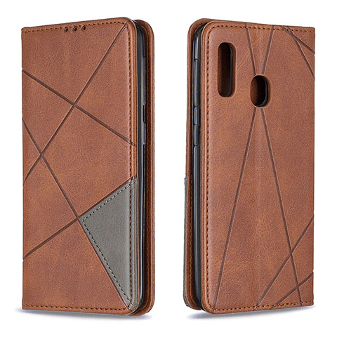 Coque Portefeuille Livre Cuir Etui Clapet B07F pour Samsung Galaxy A20e Marron