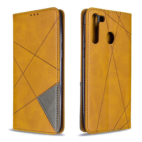 Coque Portefeuille Livre Cuir Etui Clapet B07F pour Samsung Galaxy A21 Brun Clair