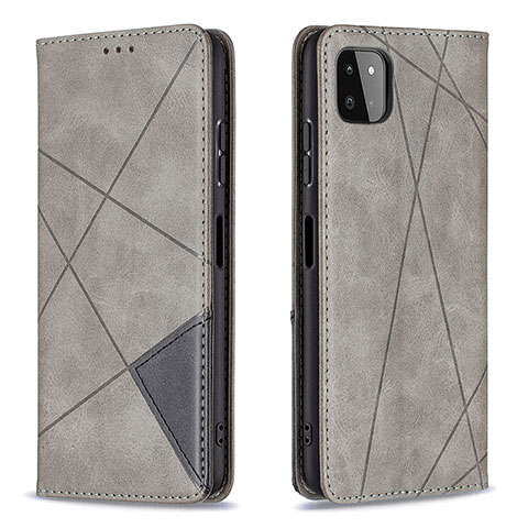 Coque Portefeuille Livre Cuir Etui Clapet B07F pour Samsung Galaxy A22 5G Gris