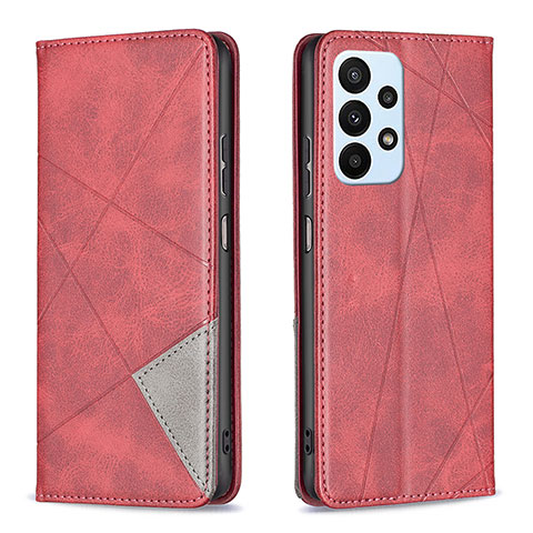 Coque Portefeuille Livre Cuir Etui Clapet B07F pour Samsung Galaxy A23 4G Rouge