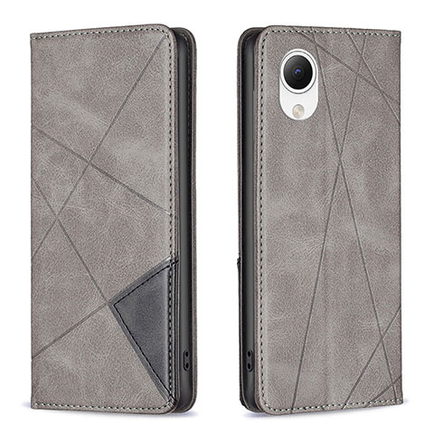 Coque Portefeuille Livre Cuir Etui Clapet B07F pour Samsung Galaxy A23 5G SC-56C Gris