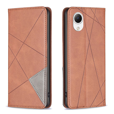 Coque Portefeuille Livre Cuir Etui Clapet B07F pour Samsung Galaxy A23 5G SC-56C Marron