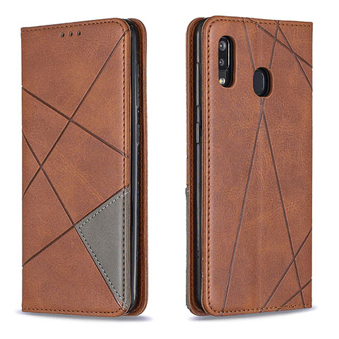 Coque Portefeuille Livre Cuir Etui Clapet B07F pour Samsung Galaxy A30 Marron