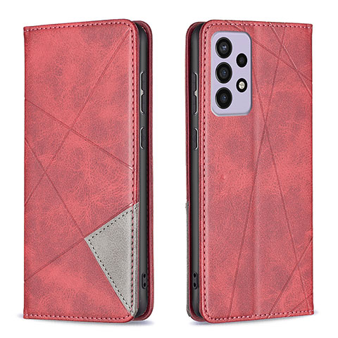 Coque Portefeuille Livre Cuir Etui Clapet B07F pour Samsung Galaxy A73 5G Rouge