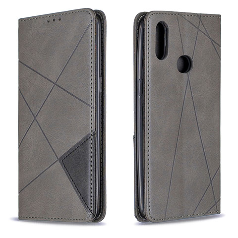 Coque Portefeuille Livre Cuir Etui Clapet B07F pour Samsung Galaxy M01s Gris