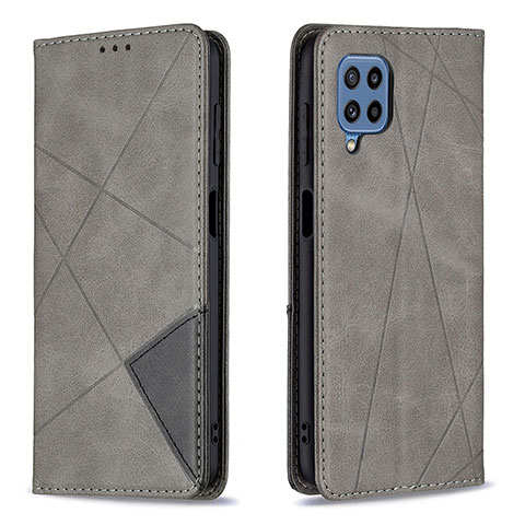 Coque Portefeuille Livre Cuir Etui Clapet B07F pour Samsung Galaxy M32 4G Gris