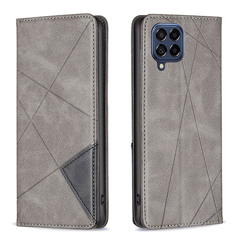 Coque Portefeuille Livre Cuir Etui Clapet B07F pour Samsung Galaxy M53 5G Gris