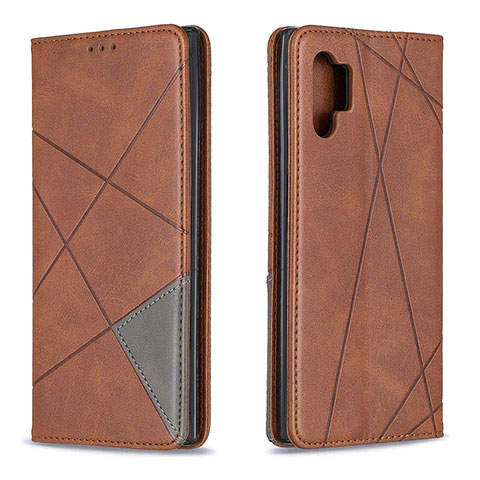 Coque Portefeuille Livre Cuir Etui Clapet B07F pour Samsung Galaxy Note 10 Plus 5G Marron