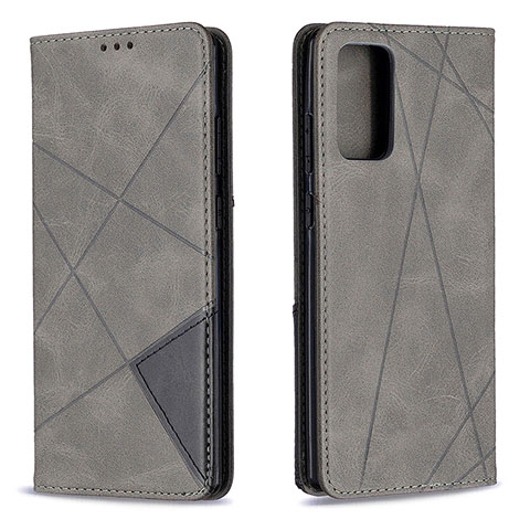 Coque Portefeuille Livre Cuir Etui Clapet B07F pour Samsung Galaxy Note 20 5G Gris