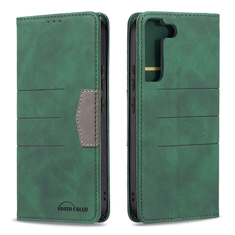 Coque Portefeuille Livre Cuir Etui Clapet B07F pour Samsung Galaxy S21 FE 5G Vert