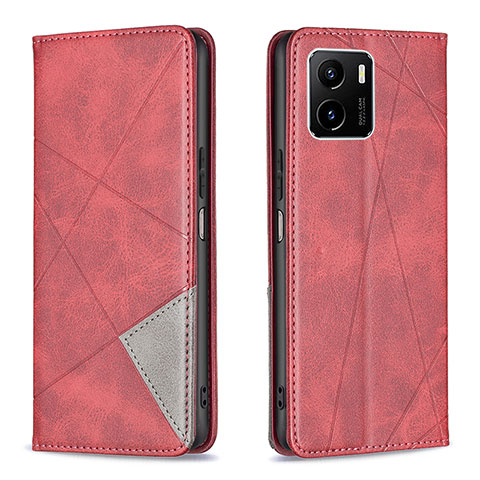 Coque Portefeuille Livre Cuir Etui Clapet B07F pour Vivo iQOO U5x Rouge