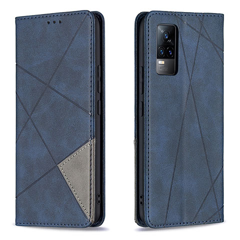 Coque Portefeuille Livre Cuir Etui Clapet B07F pour Vivo V21e 4G Bleu