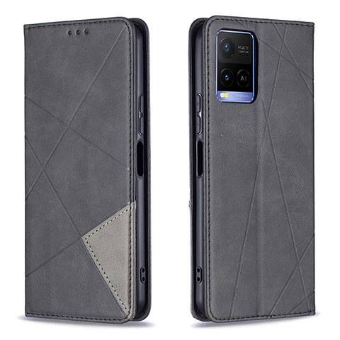 Coque Portefeuille Livre Cuir Etui Clapet B07F pour Vivo Y21a Noir