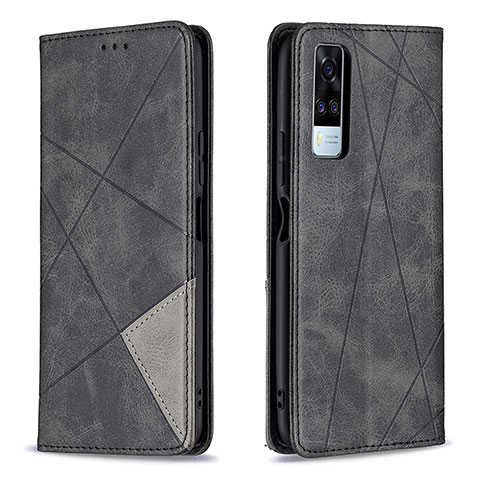 Coque Portefeuille Livre Cuir Etui Clapet B07F pour Vivo Y51A Noir