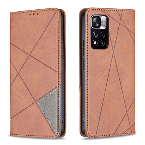 Coque Portefeuille Livre Cuir Etui Clapet B07F pour Xiaomi Mi 11i 5G (2022) Marron