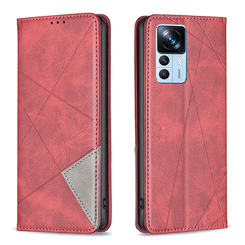 Coque Portefeuille Livre Cuir Etui Clapet B07F pour Xiaomi Mi 12T 5G Rouge