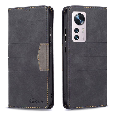 Coque Portefeuille Livre Cuir Etui Clapet B07F pour Xiaomi Mi 12X 5G Noir