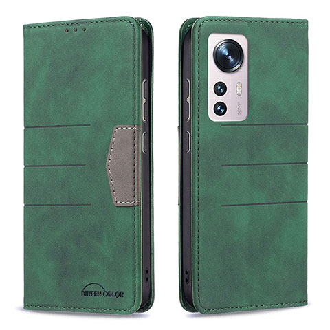 Coque Portefeuille Livre Cuir Etui Clapet B07F pour Xiaomi Mi 12X 5G Vert