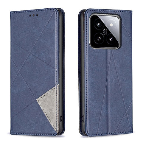 Coque Portefeuille Livre Cuir Etui Clapet B07F pour Xiaomi Mi 14 5G Bleu