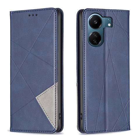 Coque Portefeuille Livre Cuir Etui Clapet B07F pour Xiaomi Poco C65 Bleu