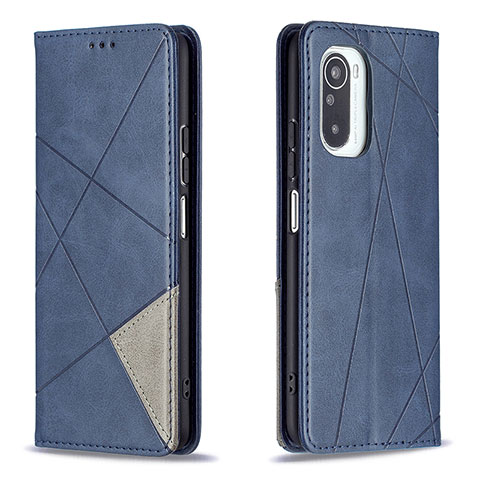 Coque Portefeuille Livre Cuir Etui Clapet B07F pour Xiaomi Redmi K40 5G Bleu